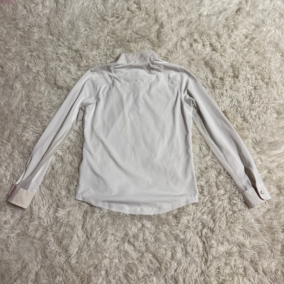 Child’s M White Beacon Hill Long Sleeve Horseback Riding Show Shirt - Picture 3 of 6